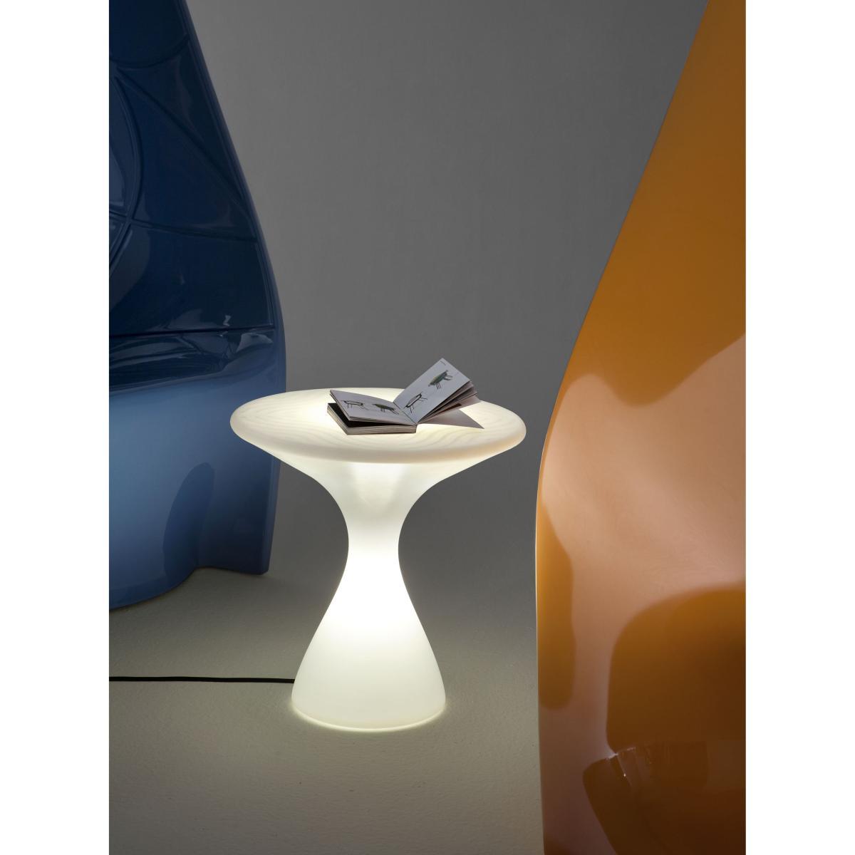 Kissino Coffee table - H 45 cm - Luminous - Fluo version with wire by Driade White – image 4