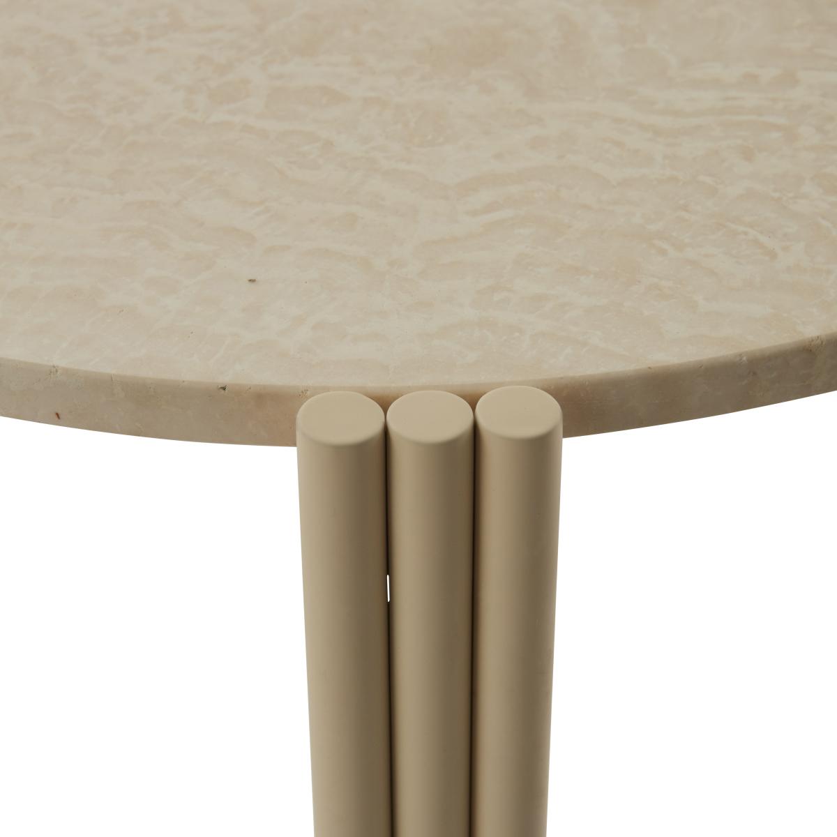 Tribus Coffee table stone beige / Ø 80 x H 45 cm - Travertine - AYTM – image 5