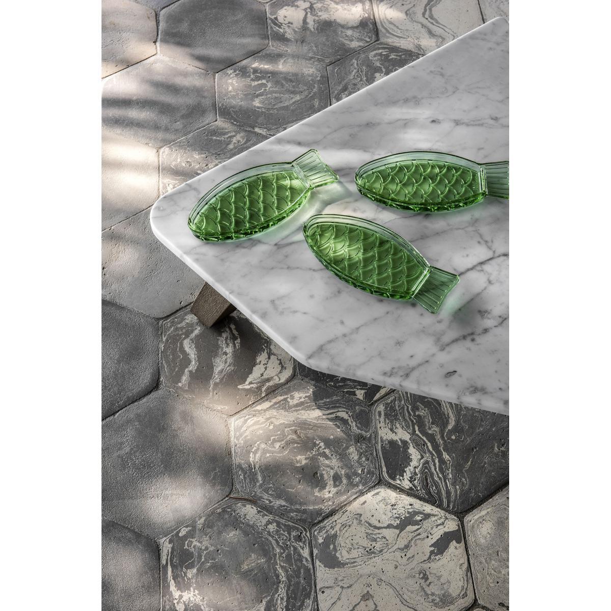 Rafael Large Coffee table - / 170 x 70 cm - Marble & brushed teak by Ethimo White – image 3