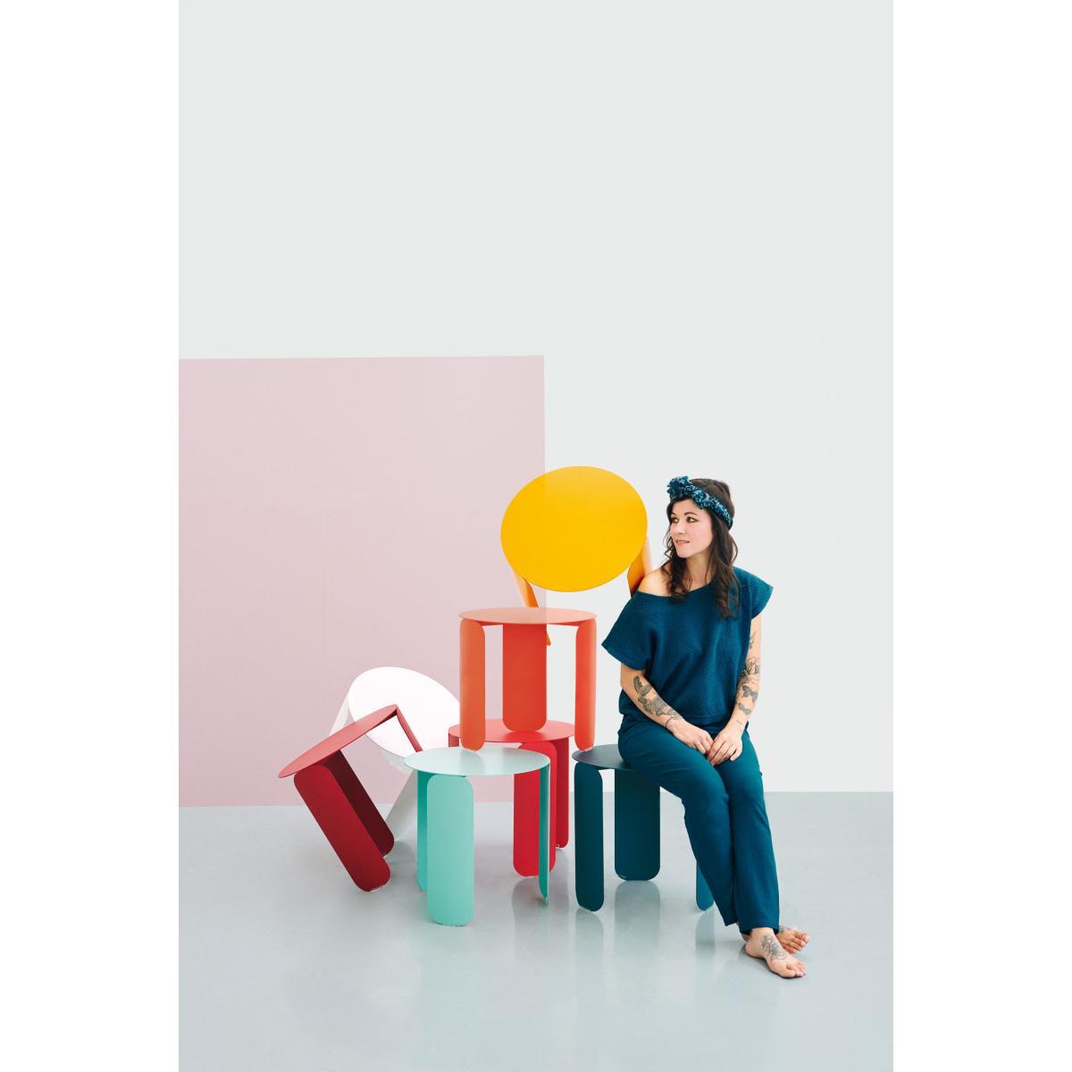 Bebop Coffee table - / Ø 45 cm by Fermob Grey – image 2