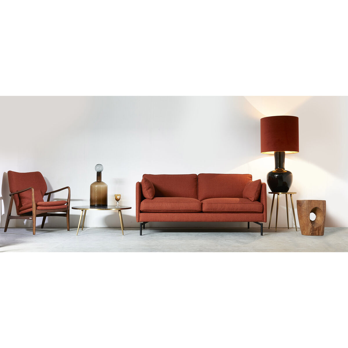 Coffee table - / Ø 80 x H 35 - Marble look by Pols Potten White – image 4