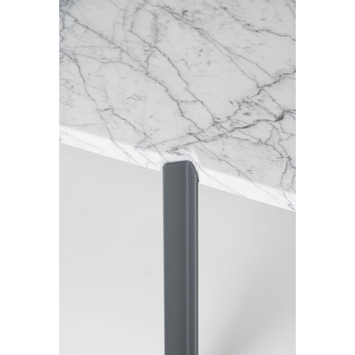 Quattro Cantoni Coffee table - / Marble & steel - 130 x 60 cm by Objekto White/Grey – image 2
