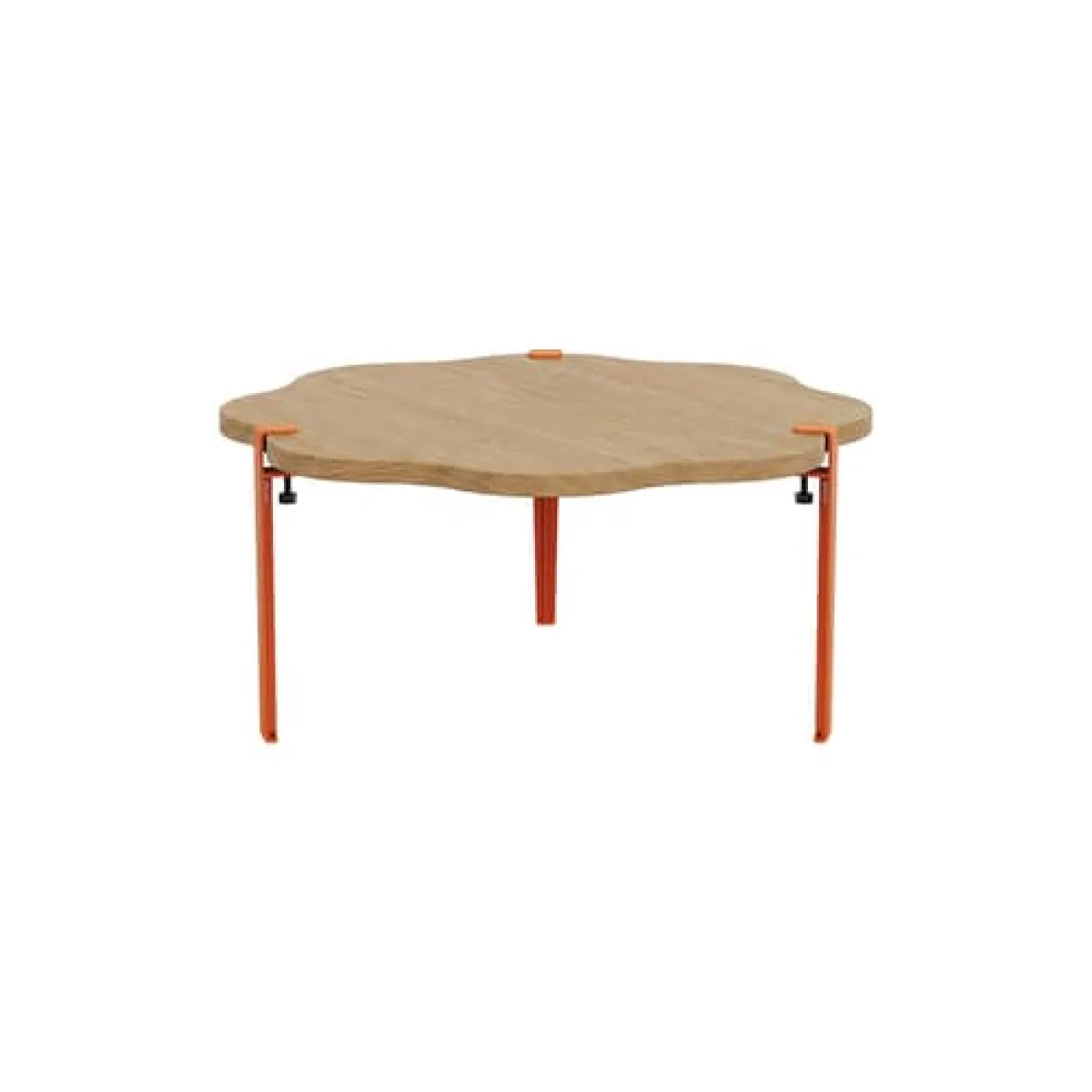 Base, legs metal orange With vise attachment by Uchronia / H 43 cm - To create a coffee table or Bench - TIPTOE – image 2
