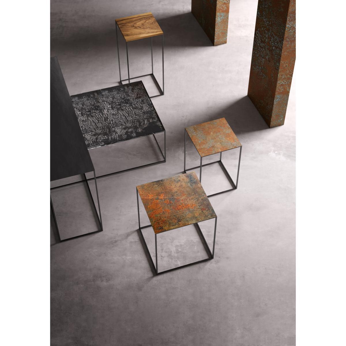 Slim Irony Art Coffee table - Hotted glass - L 41 x H 64 cm by Zeus Black/Metal – image 4