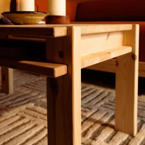 Tuck Coffee table natural wood / 80 x 50 cm - Under-tray storage - KARUP – image 4