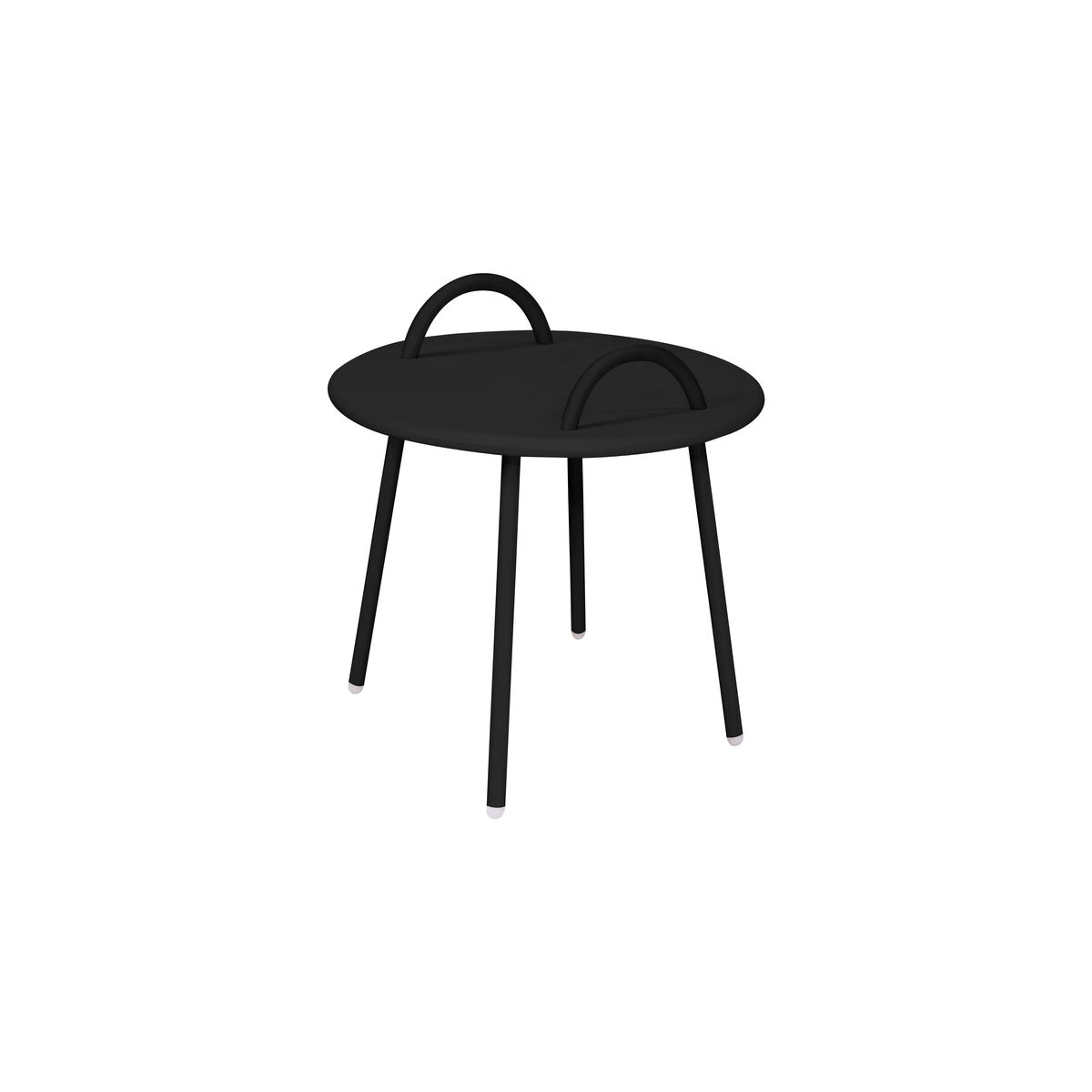 Swim Lounge Coffee table - / 2 handles - Ø 51 x H 48.5 cm by Bibelo Black
