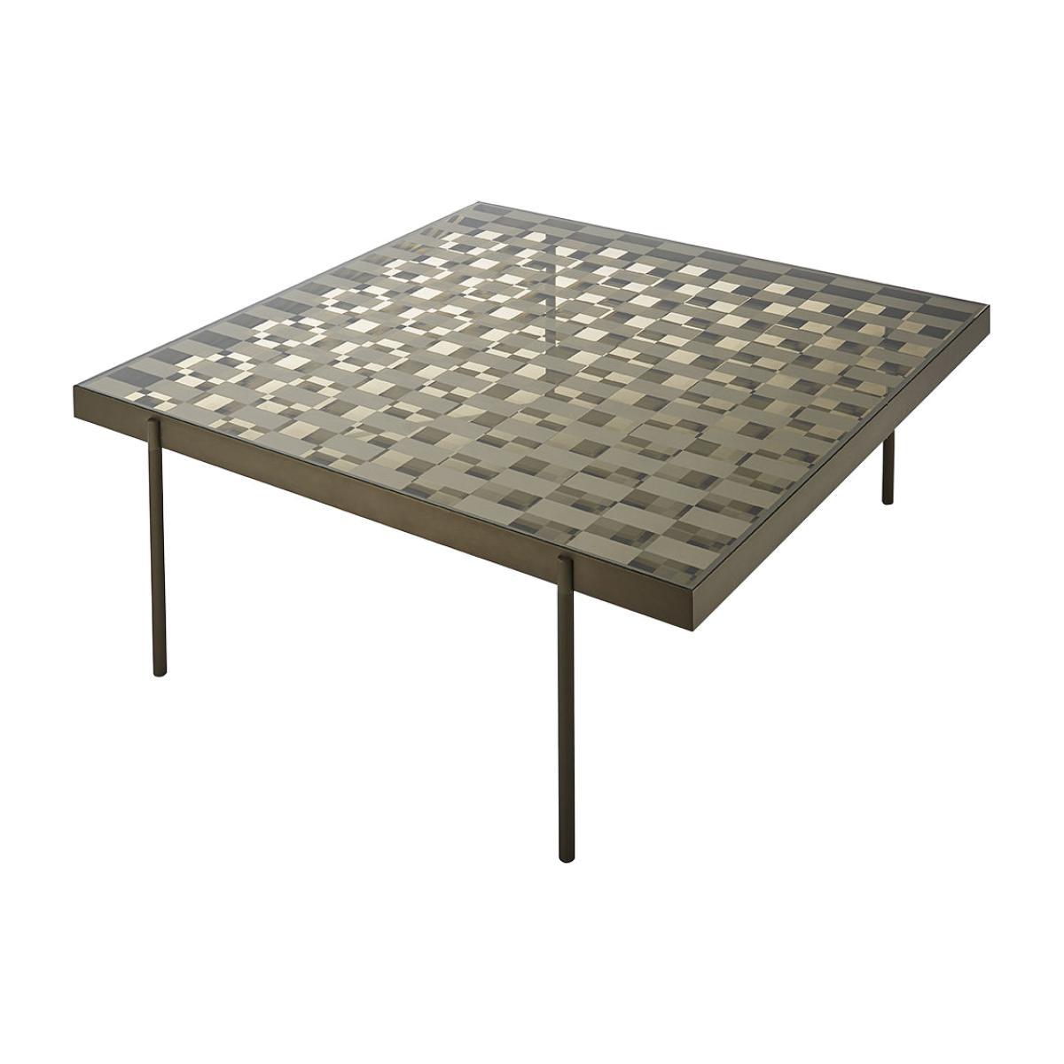 Fragment Coffee table - / Glass with chequered pattern - 104 x 104 cm by Glas Italia Brown – image 1