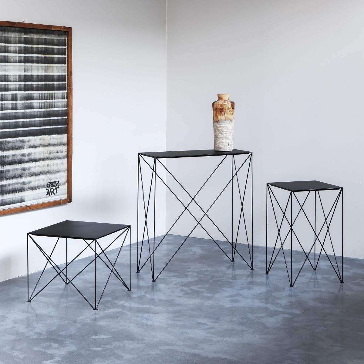 Light Star Coffee table metal black / 51 x 51 x H 46 cm - Zeus – image 2