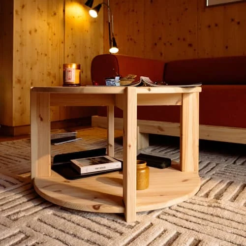 Tuck Coffee table natural wood / Low tray - Ø 70 cm - KARUP – image 2