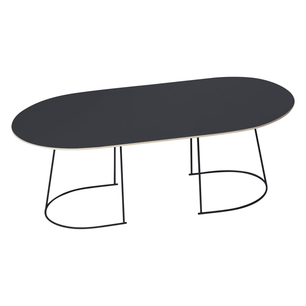 Airy Coffee table - / Large - 120 x 65 cm by Muuto Black – image 1