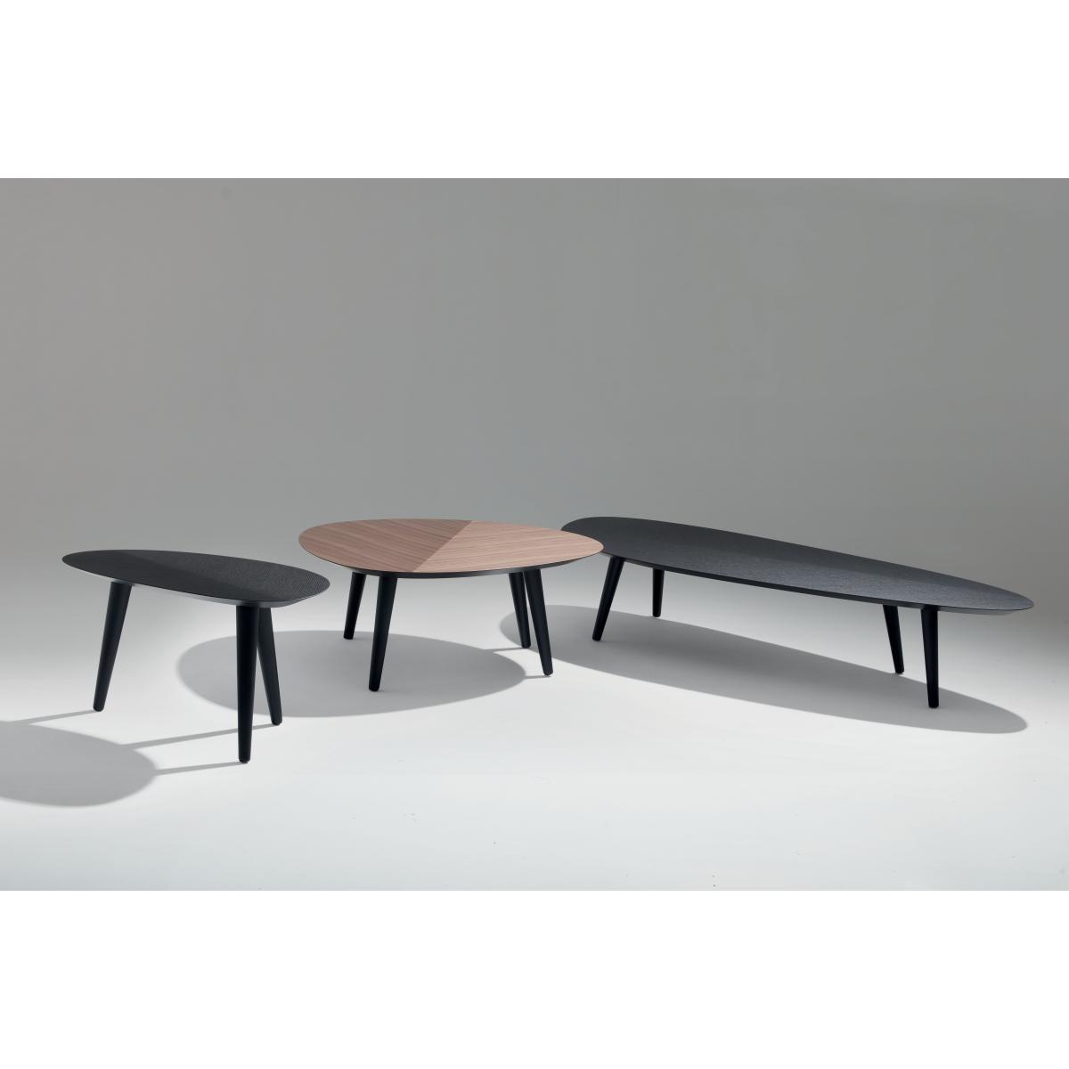 Tweed Mini Small Coffee table wood black / 85 x 48 cm - Zanotta – image 2