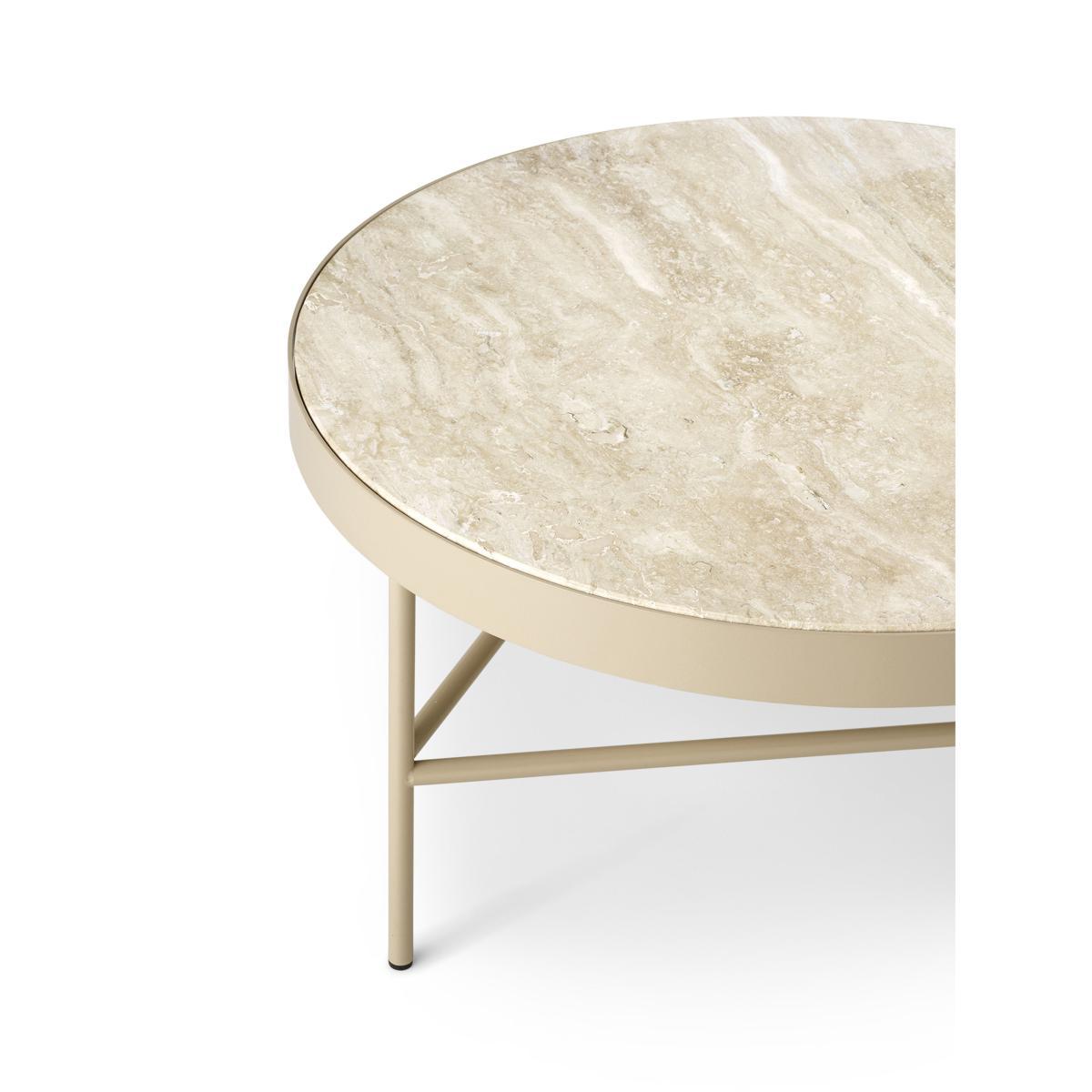 Travertine Coffee table - / Large - Ø 70.5 x H 35 cm by Ferm Living Beige – image 2