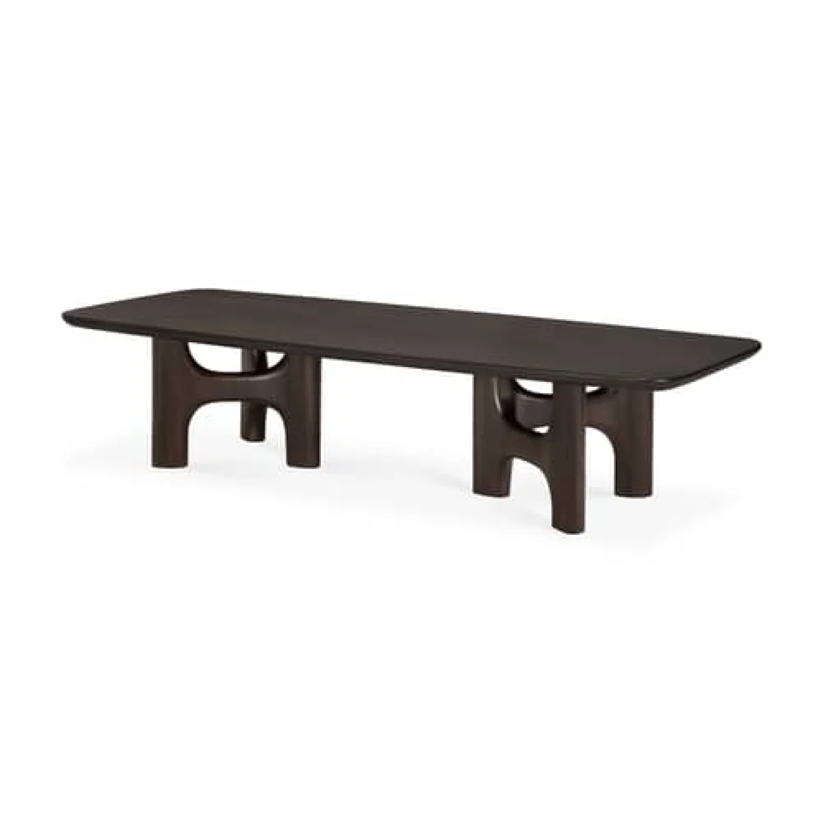 Flow Coffee table wood brown / 150 x 60 cm - Ethnicraft – image 2