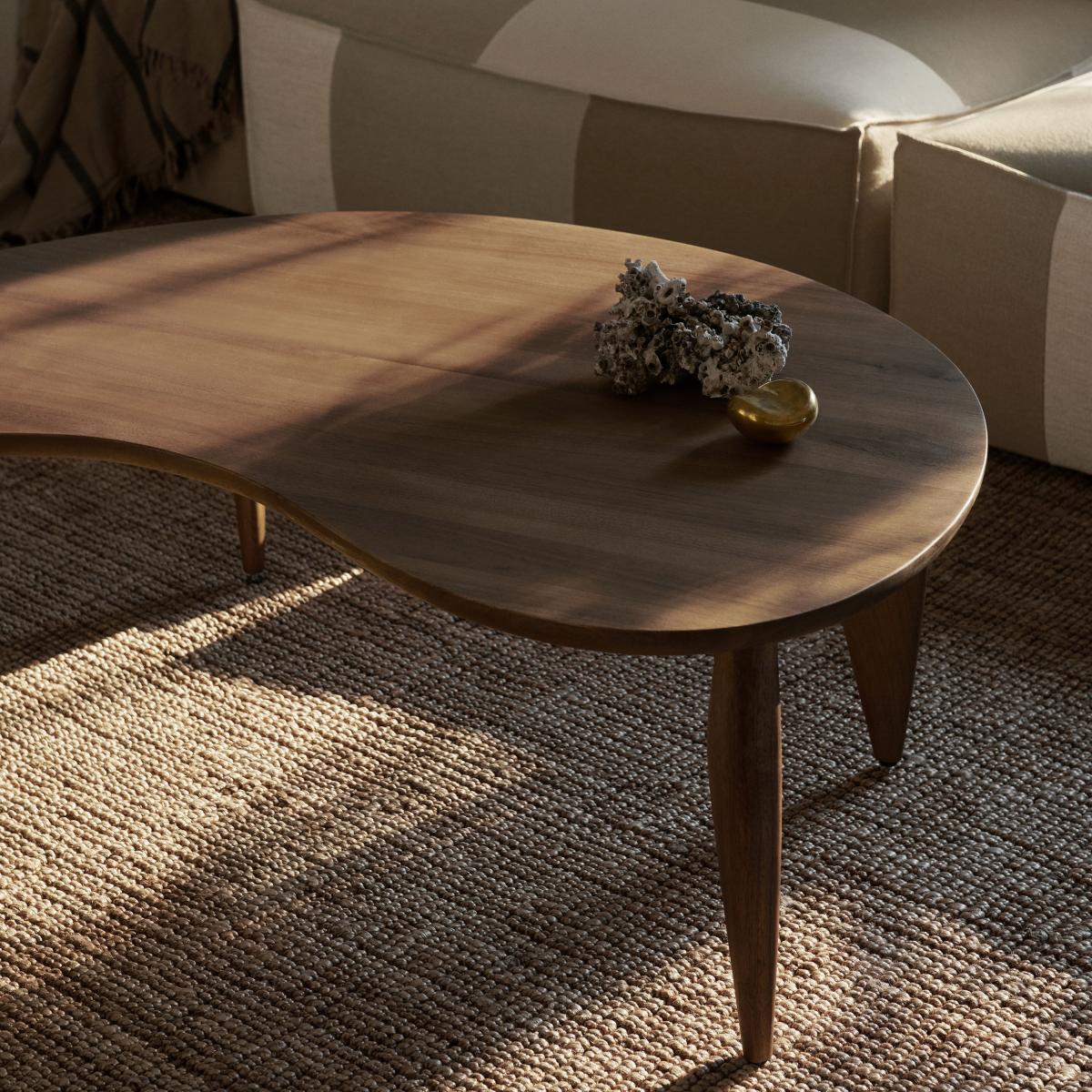 Feve Coffee table wood brown / 117 x 60 x H 41.5 cm - Walnut - Ferm Living – image 4