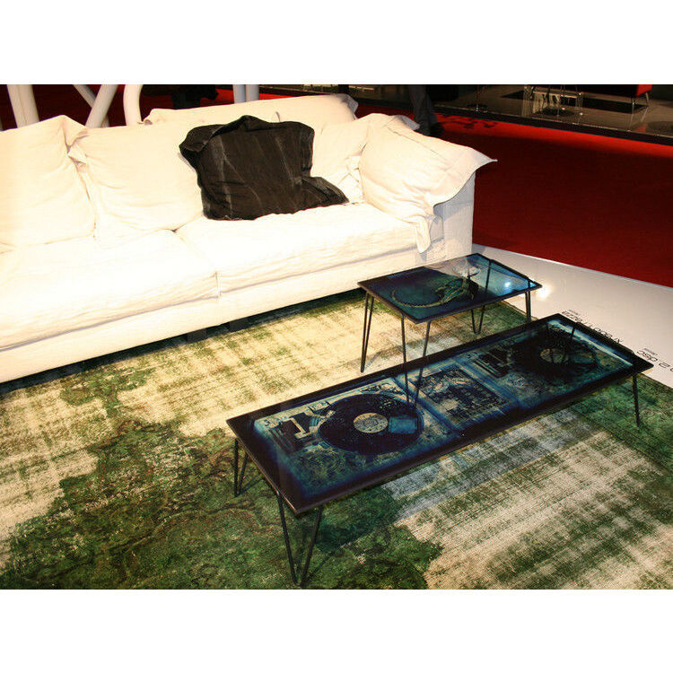 Xradio 2 Disk Coffee table by Diesel with Moroso Blue/Black – image 5