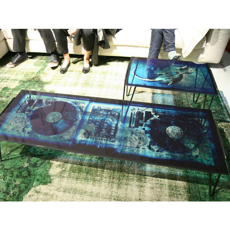 Xradio 2 Disk Coffee table by Diesel with Moroso Blue/Black – image 6
