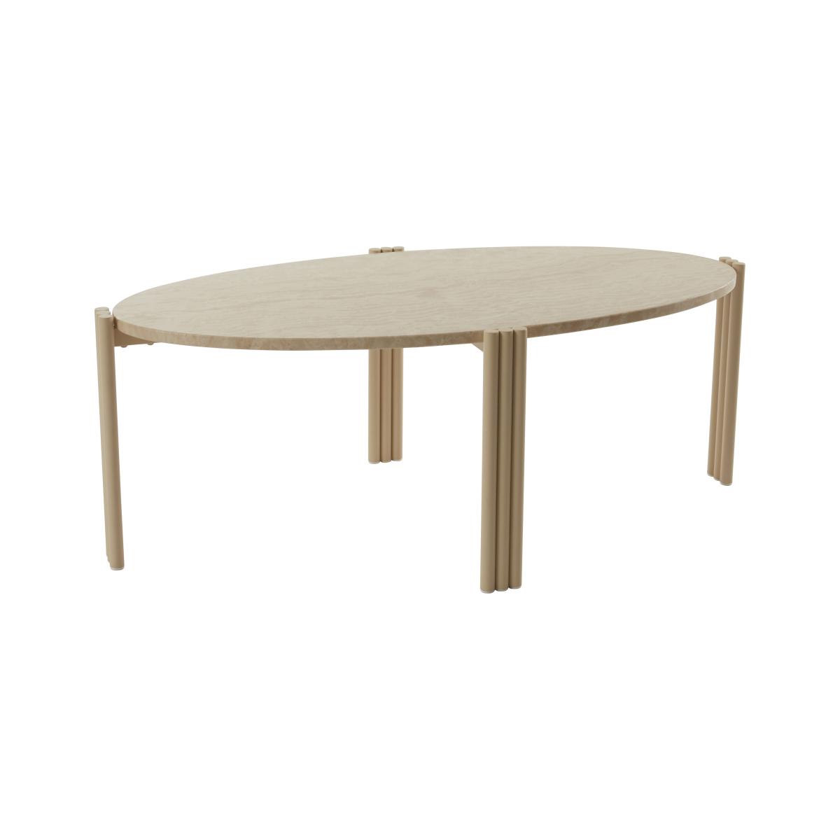 Tribus Coffee table stone beige / Travertine - 92 x 47 x H 35 cm - AYTM – image 2