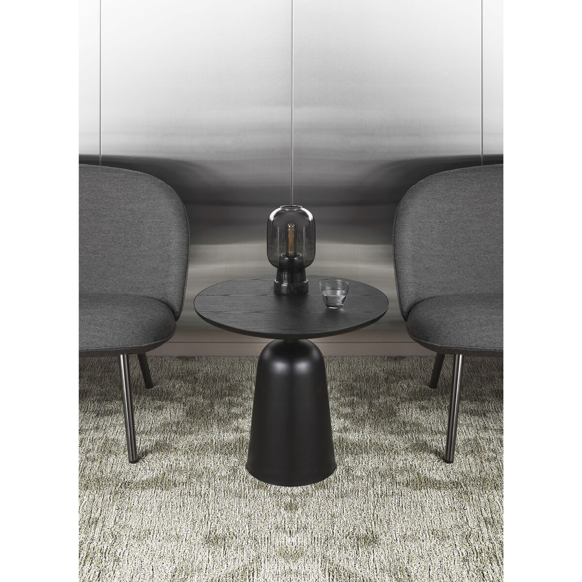 Turn Coffee table - / Height adjustable from 41 to 64 cm / Ø 55 cm by Normann Copenhagen Black – image 5