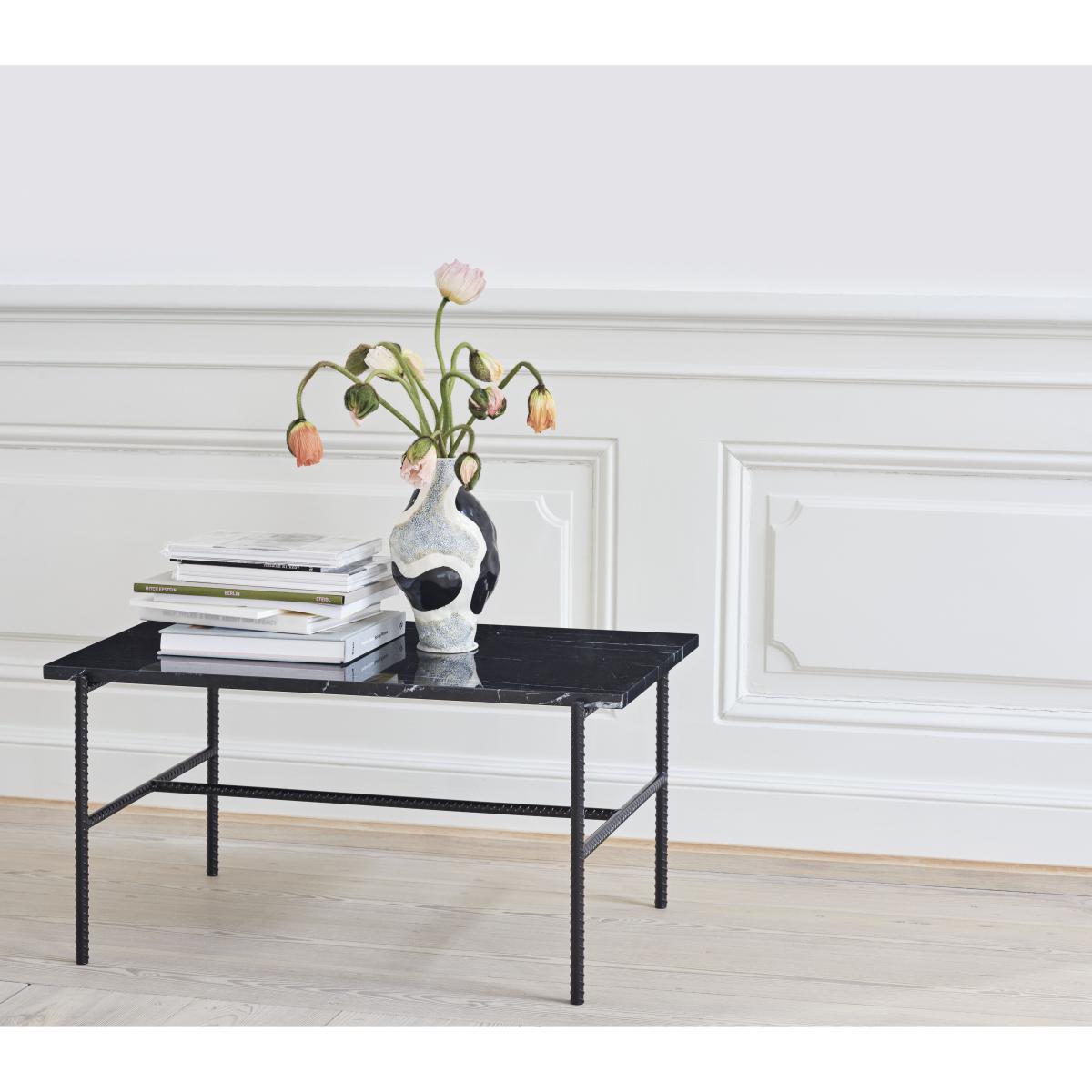 Rebar Coffee table - / Marbre - L 80 x H 40,5 cm by Hay Black – image 2