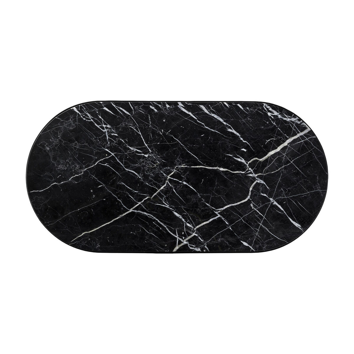Pausillus Large Coffee table - / Perforated metal & marble by AYTM Black – image 3