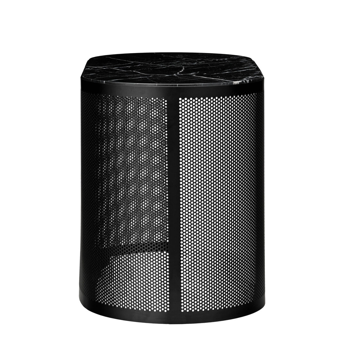Pausillus Large Coffee table - / Perforated metal & marble by AYTM Black – image 4
