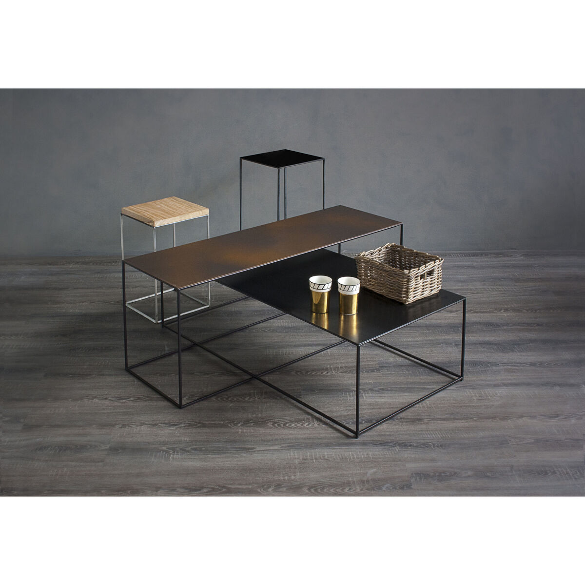 Slim Irony Coffee table by Zeus Brown/Black/Metal – image 2