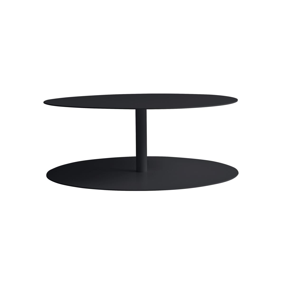 Gong Grande Coffee table - / Giulio Cappellini, 2004 - Ø 73.5 x H 28 cm / Metal by Cappellini Black – image 2