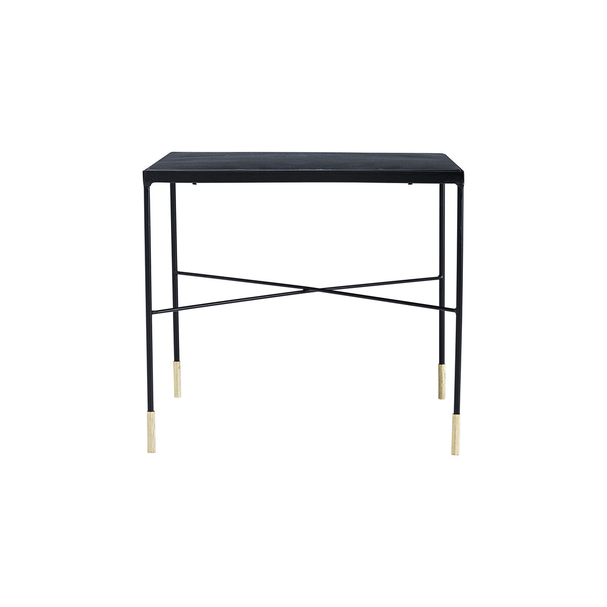 OX Coffee table - 50 x 50 x H 45 cm by House Doctor Black/Gold/Metal – image 1