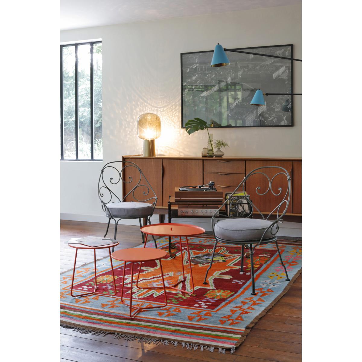 Cocotte Coffee table - / L 55 x H 43.5 cm - Detachable table top by Fermob Red/Brown – image 2