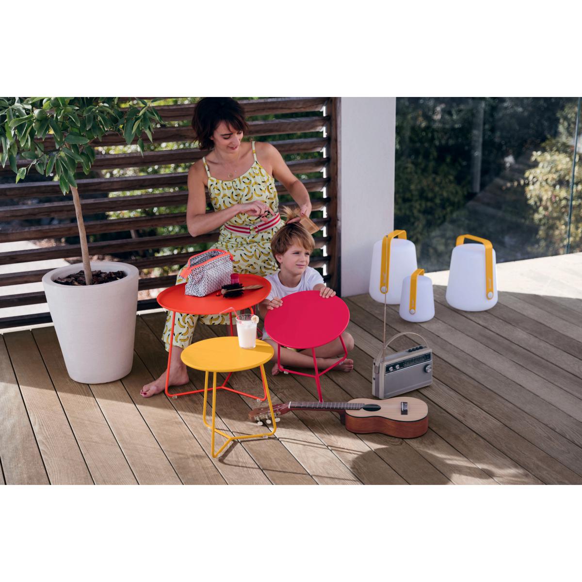 Cocotte Coffee table - / L 55 x H 43.5 cm - Detachable table top by Fermob Red/Brown – image 4