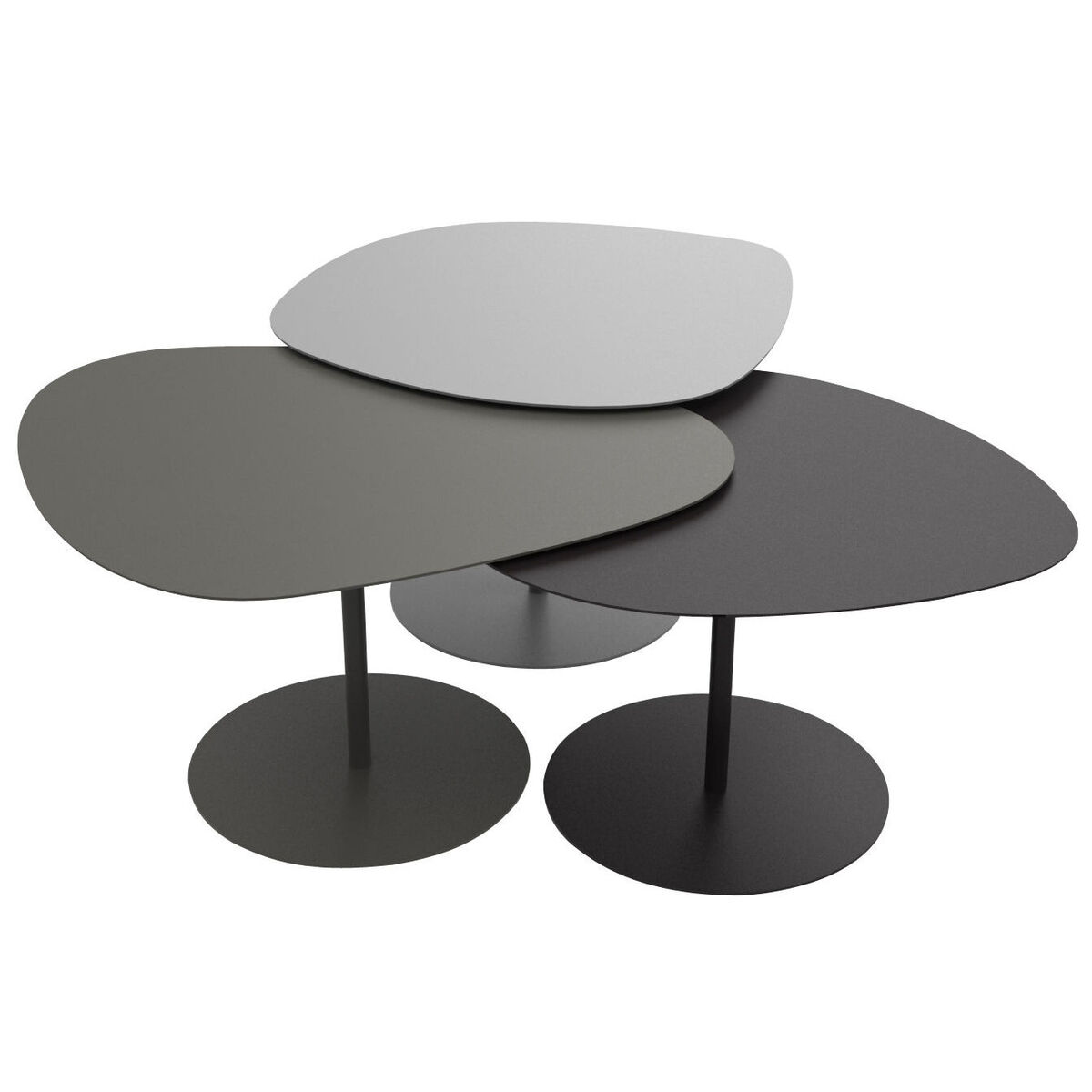 Galet n°1 INDOOR Coffee table by Matière Grise Black – image 3