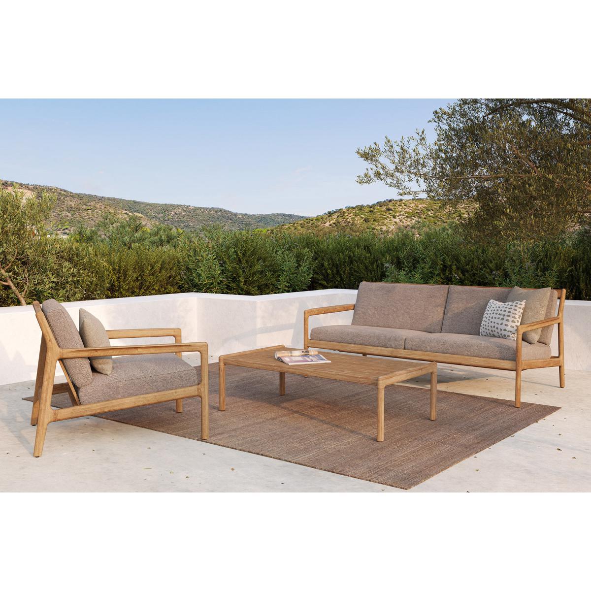 Jack Outdoor Coffee table - / 120 x 65 cm - Teak by Ethnicraft Natural wood – image 5