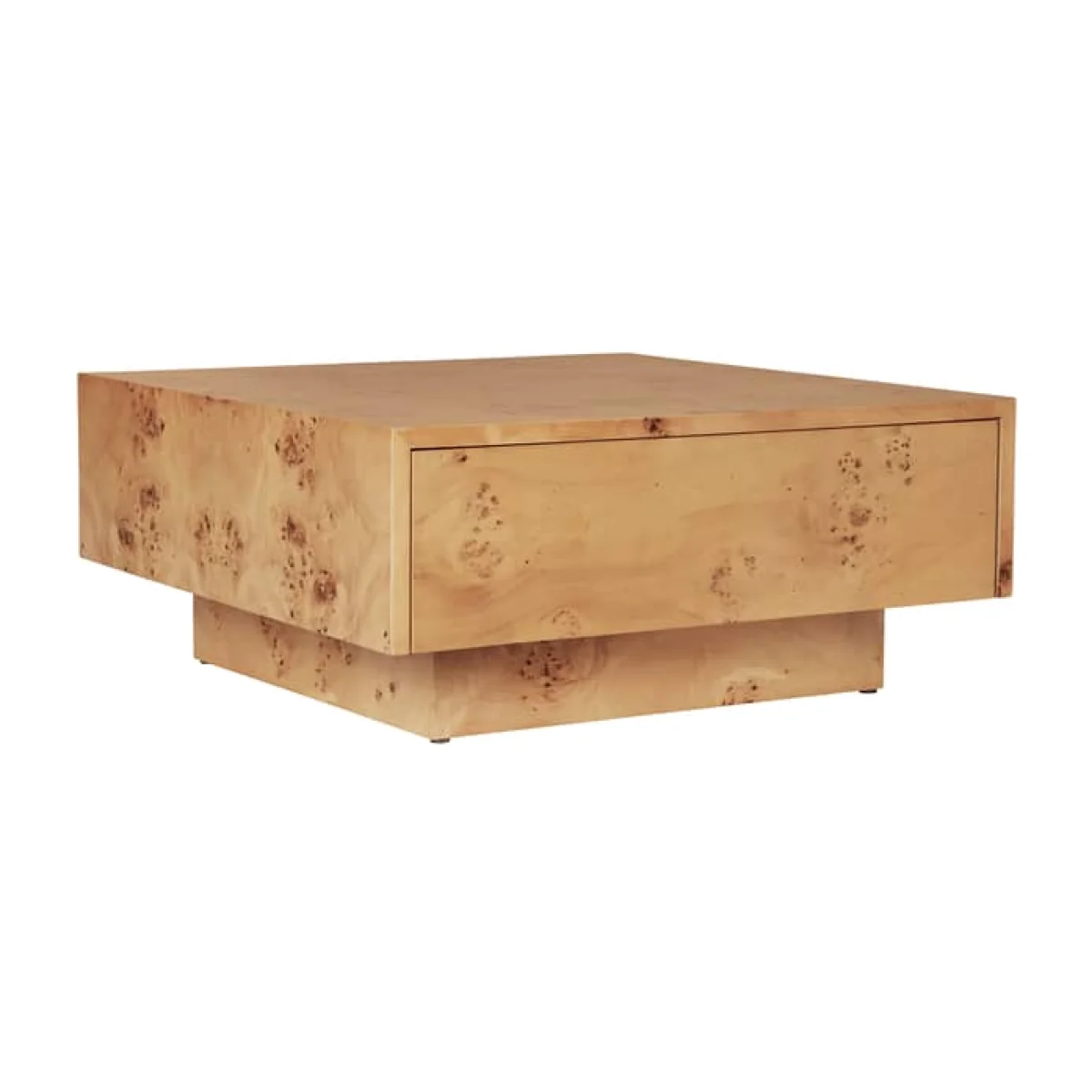 Burl Coffee table natural wood / 70 x 70 x H 30 cm - Drawer - Ferm Living – image 1