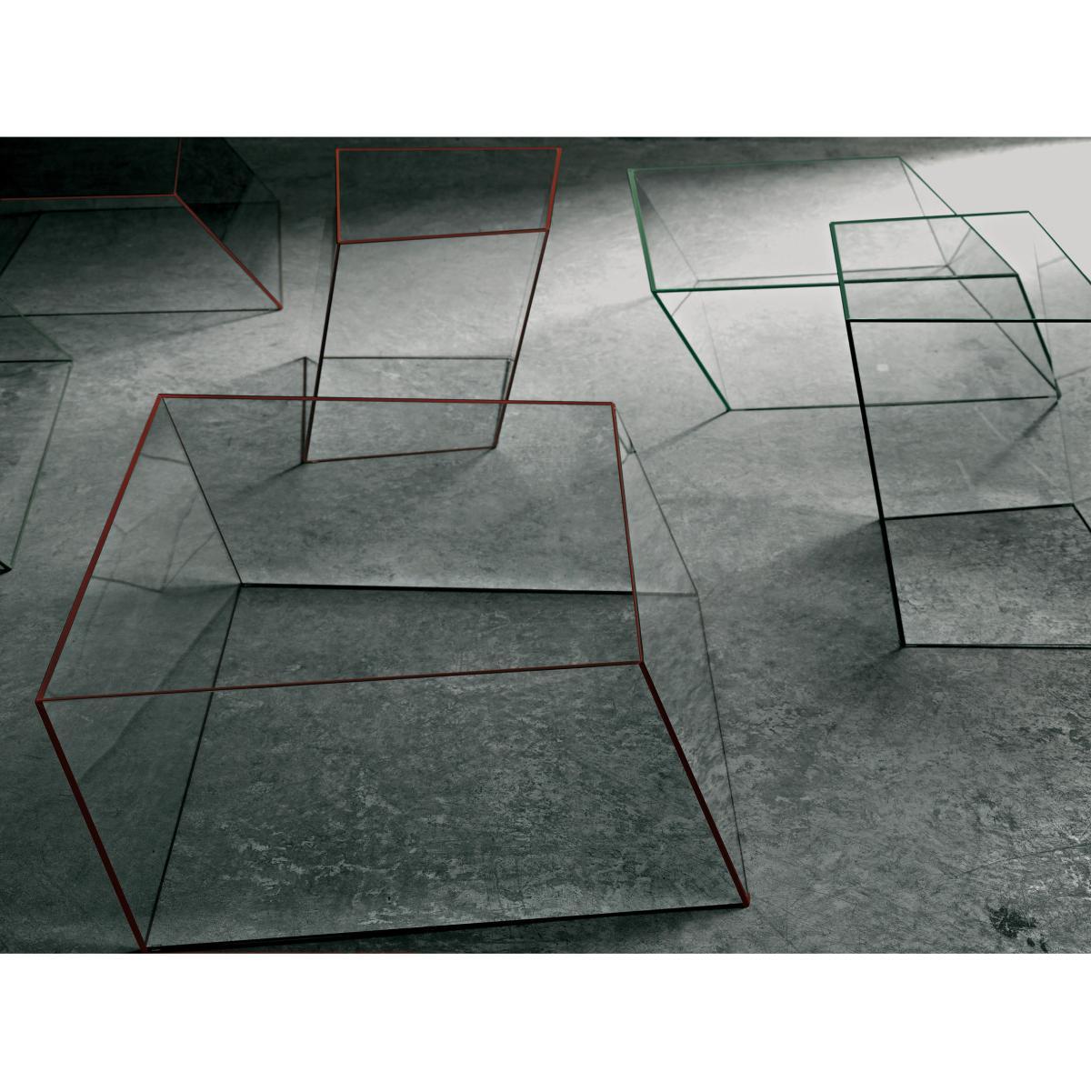 Wireframe Coffee table - 75 x 87 cm by Glas Italia Black/Transparent – image 3