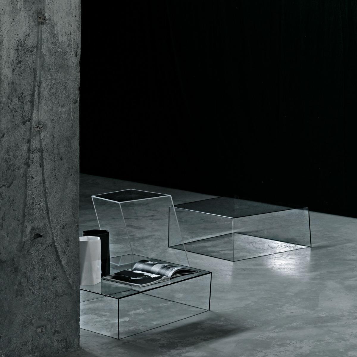 Wireframe Coffee table - 75 x 87 cm by Glas Italia Black/Transparent – image 5