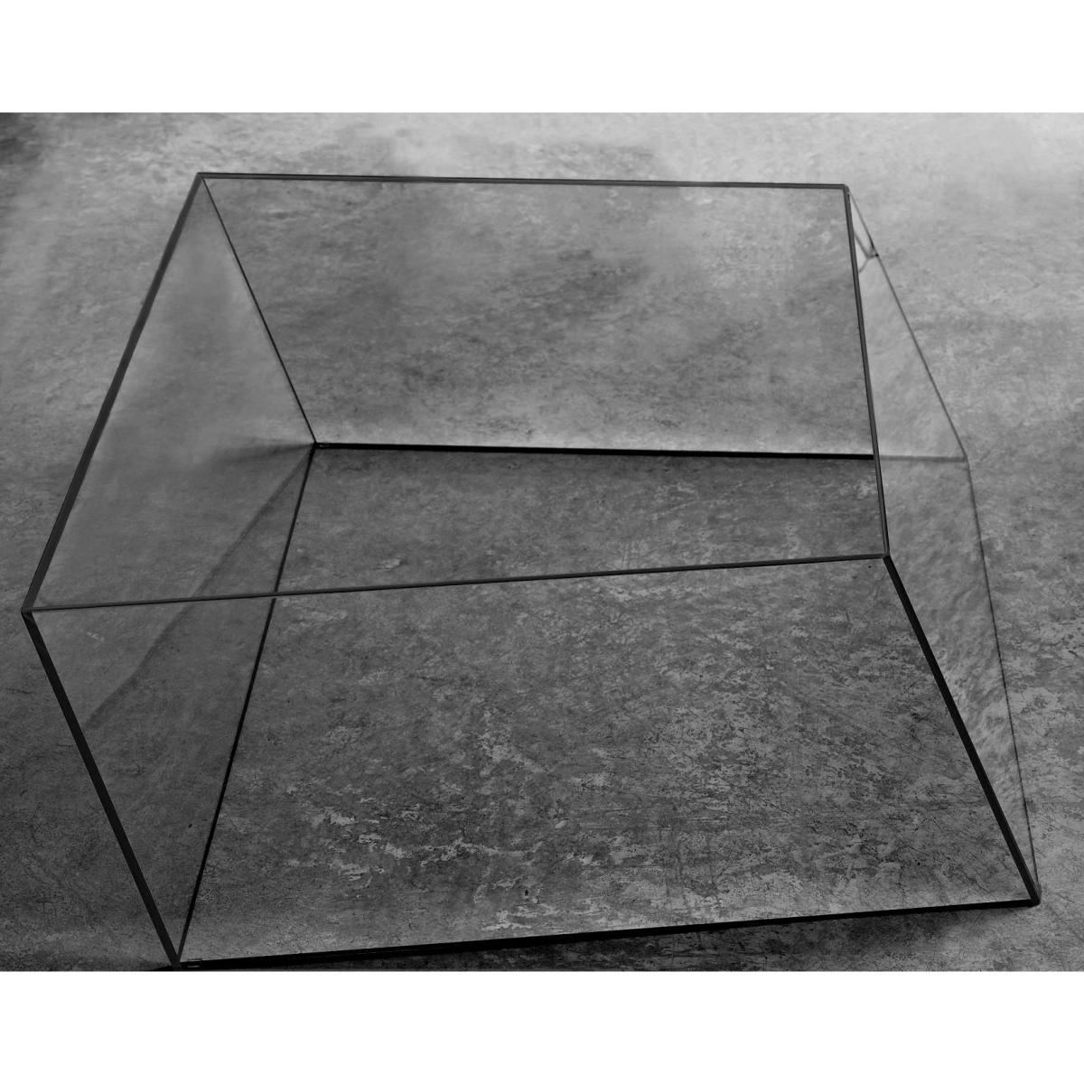Wireframe Coffee table - 75 x 87 cm by Glas Italia Black/Transparent – image 1