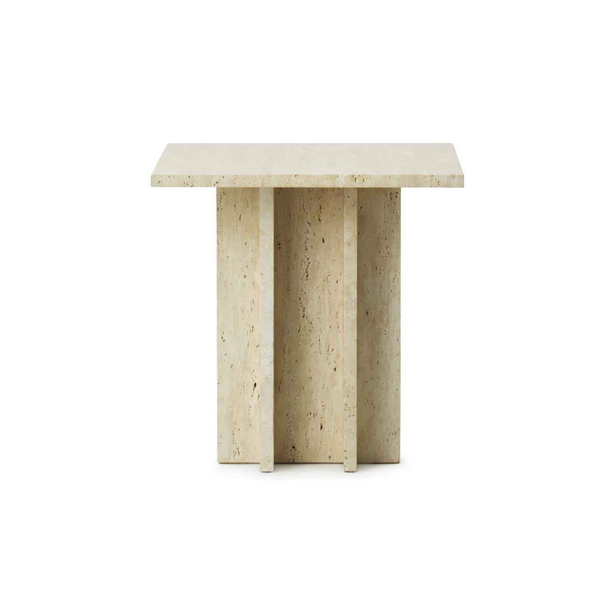 Edge Small Coffee table stone beige / Travertine - 45 x 45 x H 43 cm - Normann Copenhagen – image 2