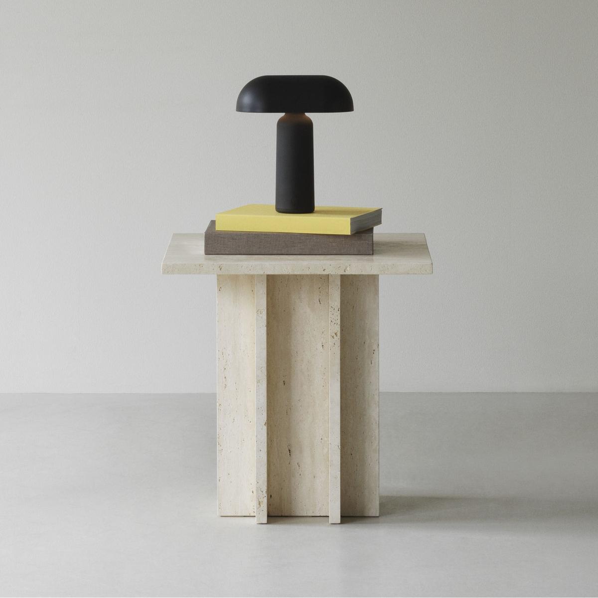 Edge Small Coffee table stone beige / Travertine - 45 x 45 x H 43 cm - Normann Copenhagen – image 3