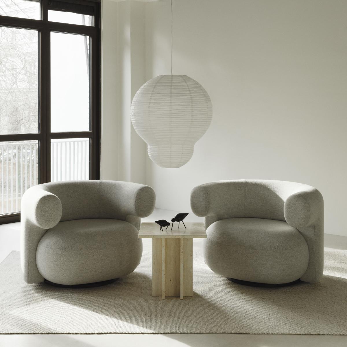 Edge Small Coffee table stone beige / Travertine - 45 x 45 x H 43 cm - Normann Copenhagen – image 4