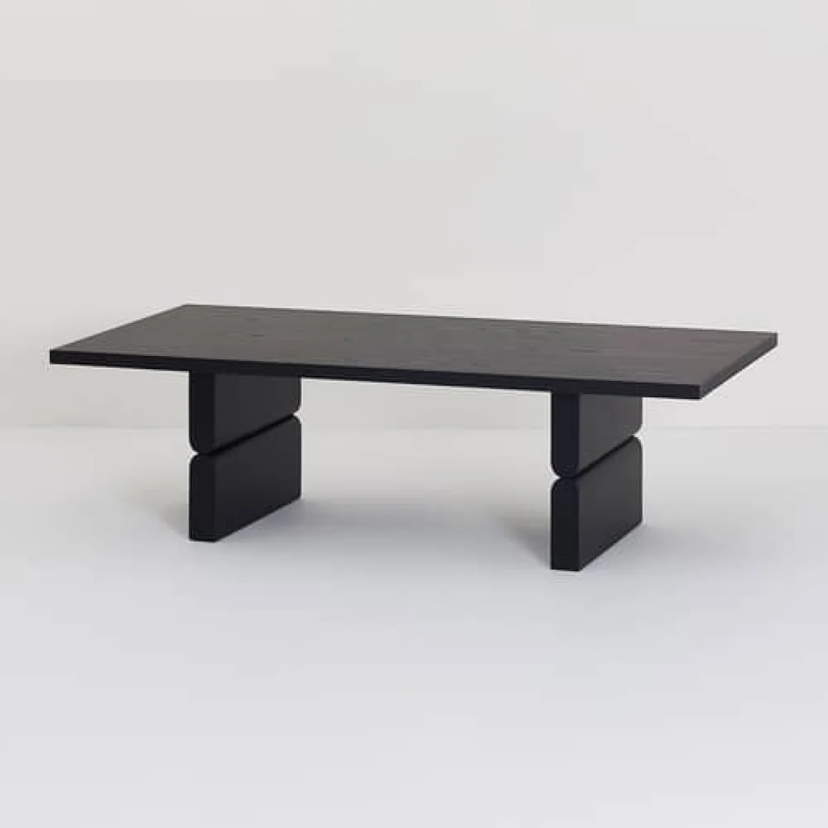 Noon Coffee table wood black / 118 x 58 cm - NOBODINOZ – image 2