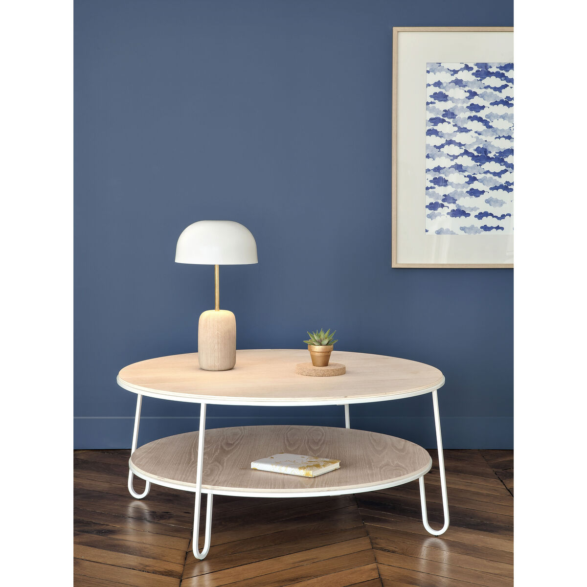 Eugénie Large Coffee table - / Oak - Ø 90 by Hartô White/Natural wood – image 2
