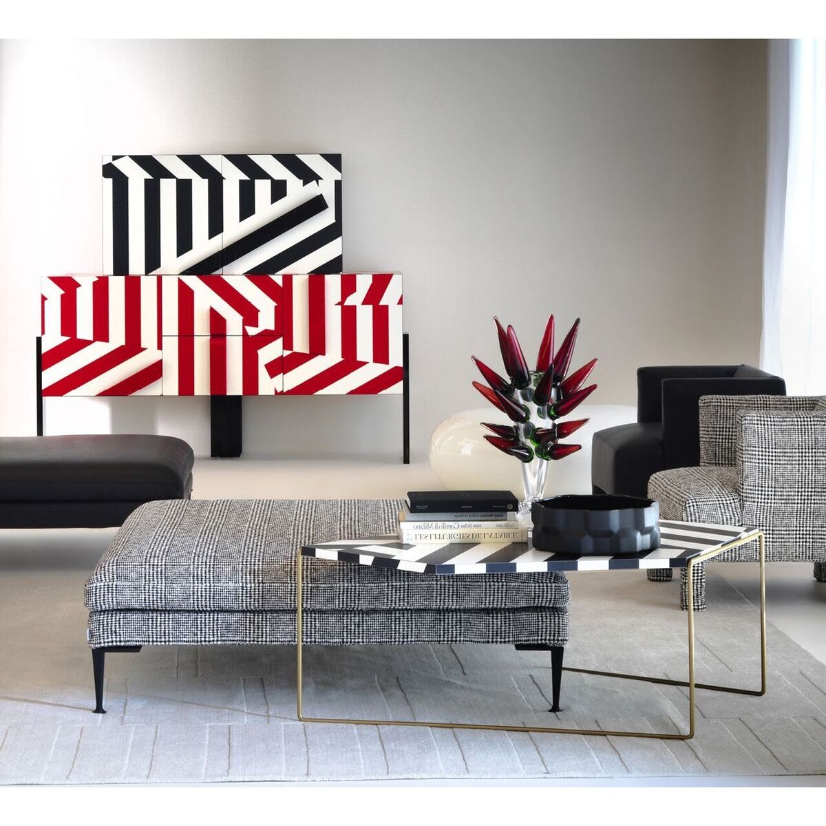 Zagazig Coffee table - / 119 x 36 cm x H 38 cm by Driade Black – image 3