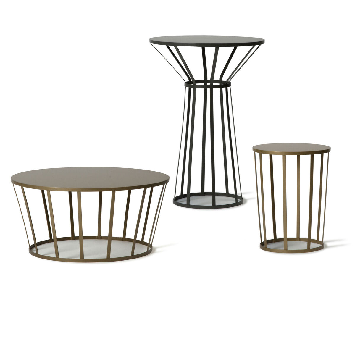 Hollo Coffee table - H 33 cm by Petite Friture Grey/Black – image 2