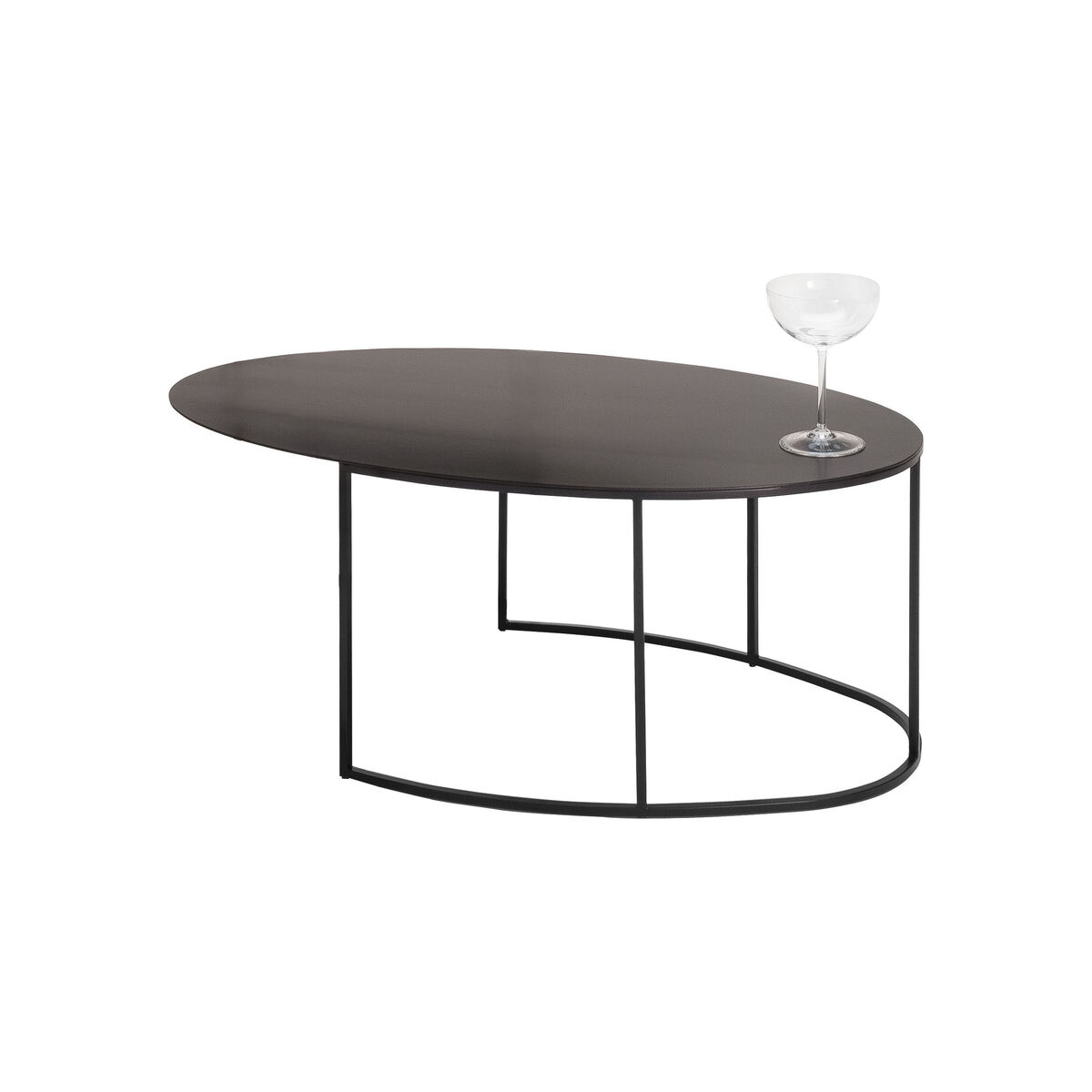 Slim Irony Coffee table - Oval - H 29 cm by Zeus Black – image 1