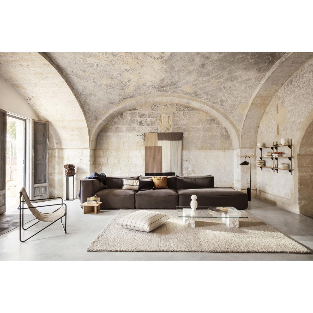 Mineral Coffee table - / 120 x 70 cm - Marble & glass by Ferm Living White/Transparent – image 2