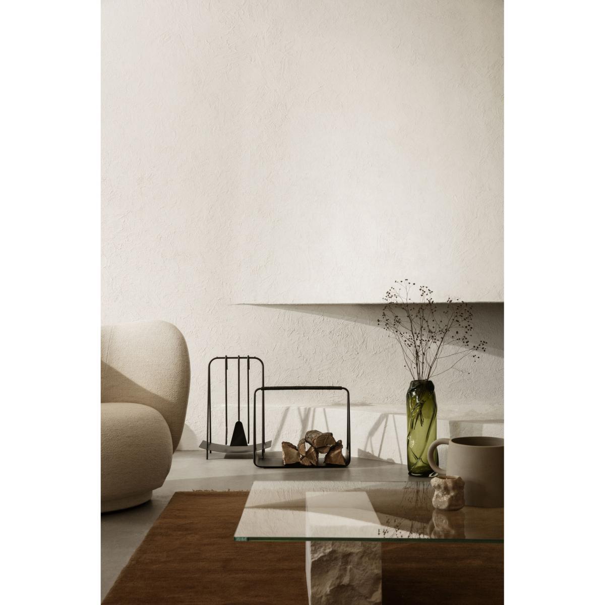 Mineral Coffee table - / 120 x 70 cm - Marble & glass by Ferm Living White/Transparent – image 6