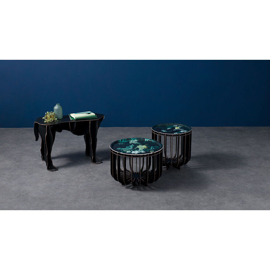 Medusa Small Coffee table - / Ø 39 x H 42 cm - Detachable top by Ibride Black – image 6