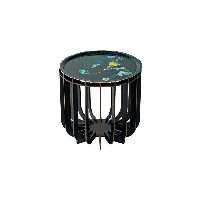 Medusa Small Coffee table - / Ø 39 x H 42 cm - Detachable top by Ibride Black – image 1