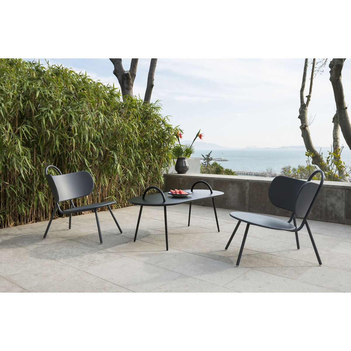 Swim Coffee table - / Metal - 118 x 52.5 cm by Bibelo White/Beige – image 2