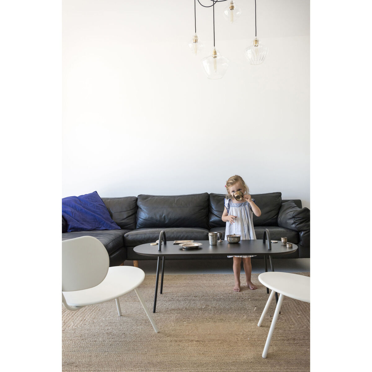 Swim Coffee table - / Metal - 118 x 52.5 cm by Bibelo White/Beige – image 4